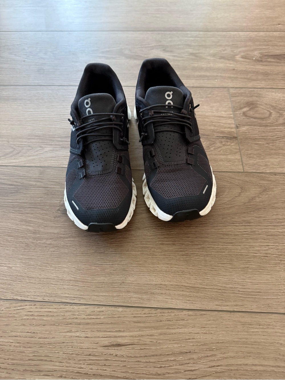 On Running Women's Black Athletic Shoes with White Sole
